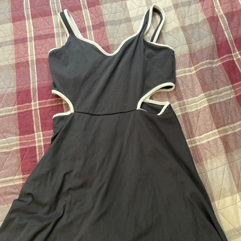 Old Navy Black Mini Dress with White Trim